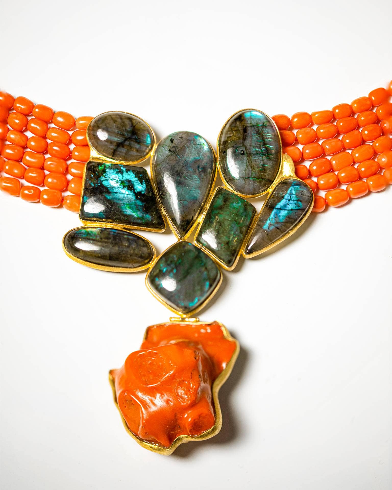 Vesuvio Collier – Detail Labradorit